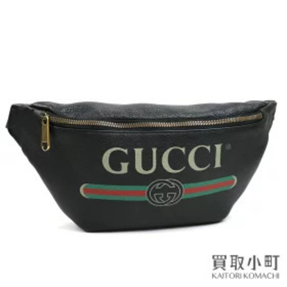 Gucci Leather Belt Bag Black Waist